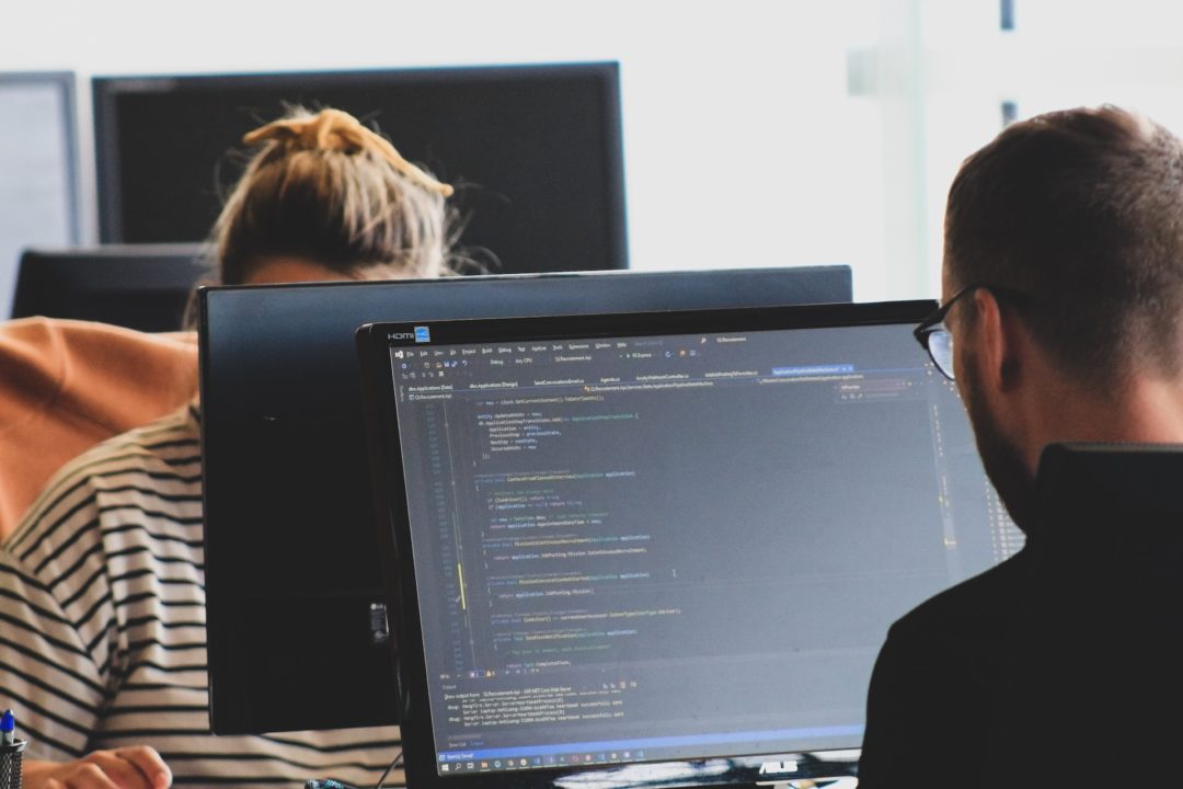 Man coding