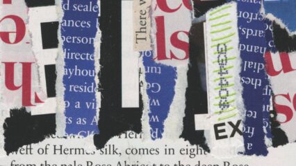 newspapers scraps collage