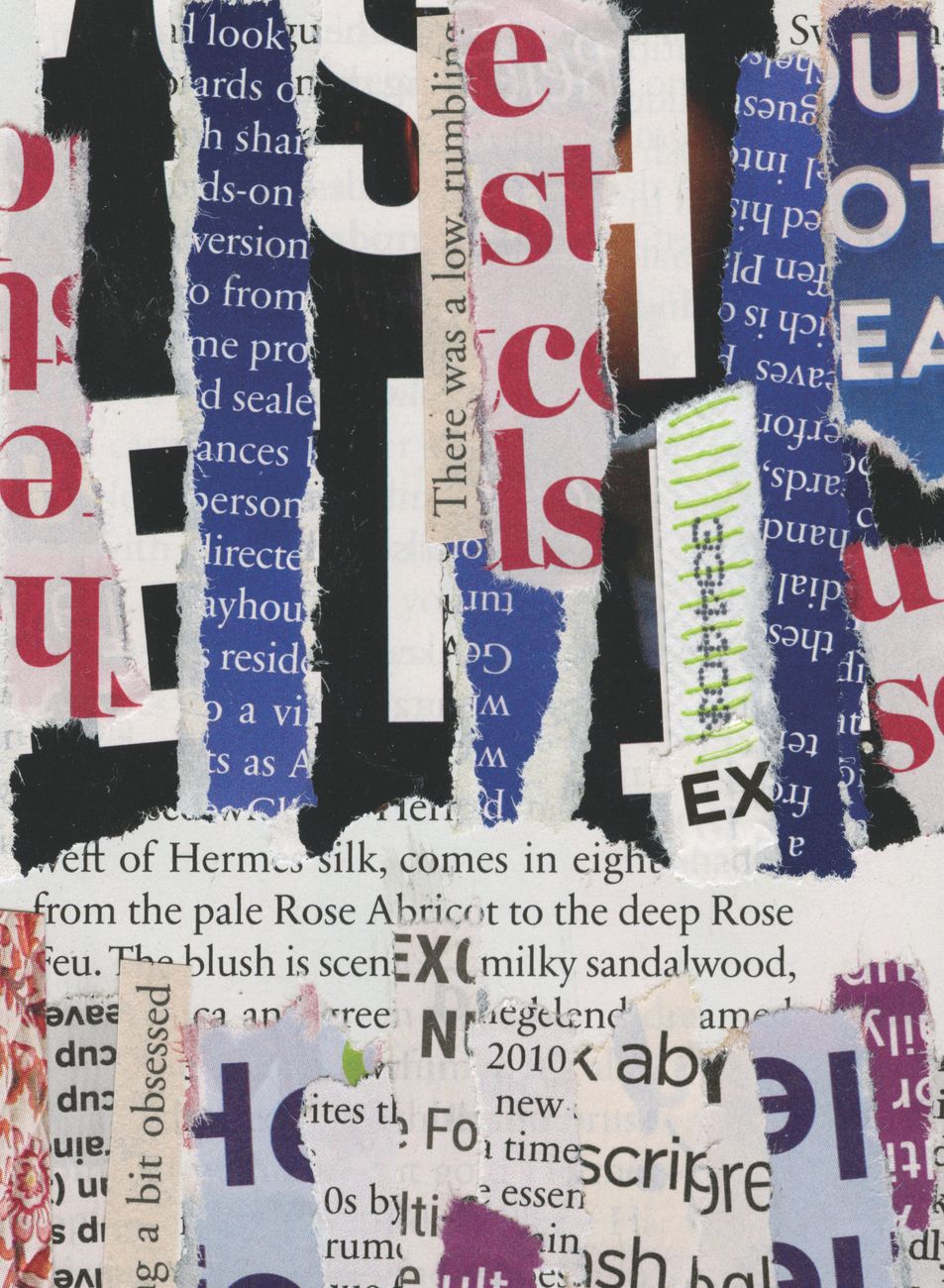 newspapers scraps collage